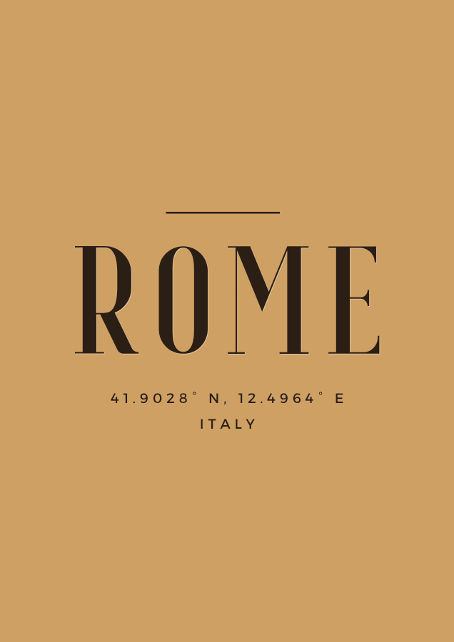 Mediterranean bundle: Rome typographic city poster