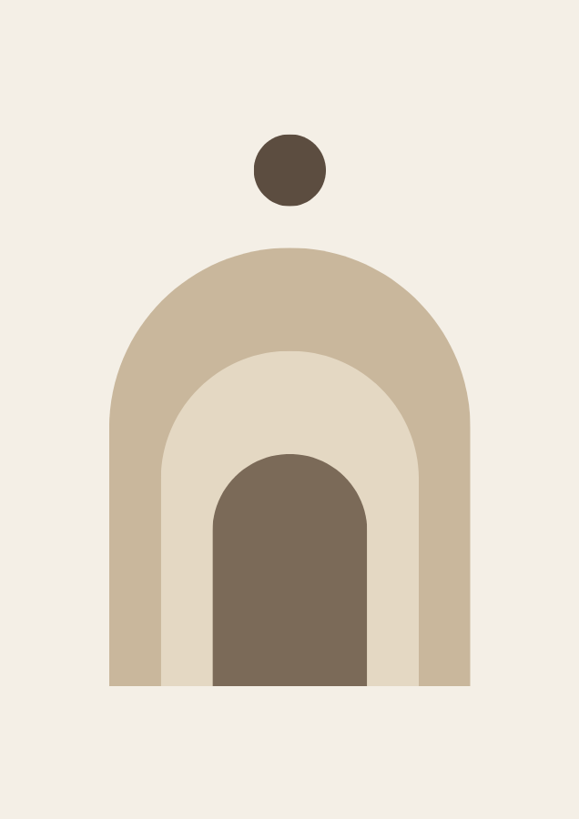 Sand bundle: Sand Arches abstract poster in beige and taupe