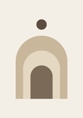 Sand bundle: Sand Arches abstract poster in beige and taupe