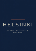 Nordic Capitals bundle: Helsinki typographic city poster