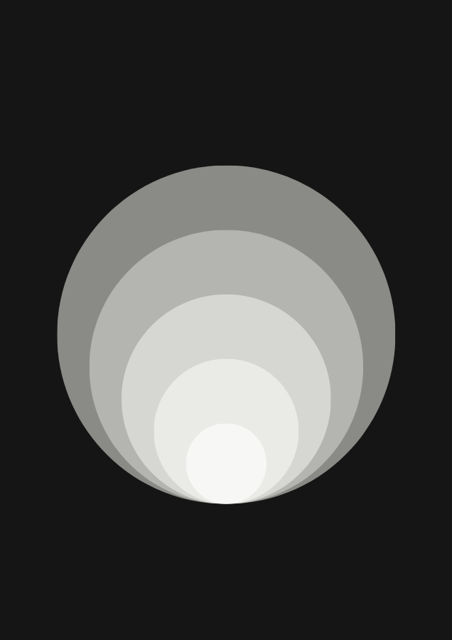 Mono bundle: Mono Rings minimalist abstract poster in monochrome