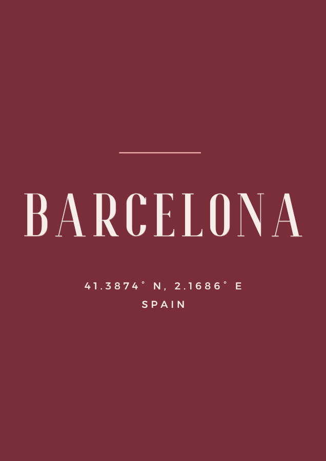 Mediterranean bundle: Barcelona typographic city poster