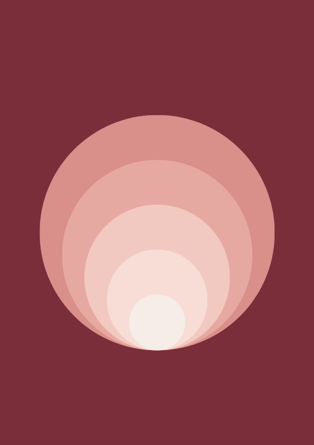 Rosé bundle: Rosé Rings abstract poster in burgundy and rose
