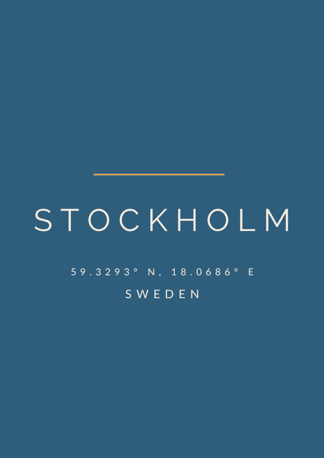 Nordic Capitals bundle: Stockholm typographic city poster