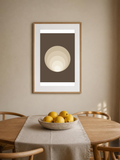 Sand Rings poster in a frame above a dining table – room mockup